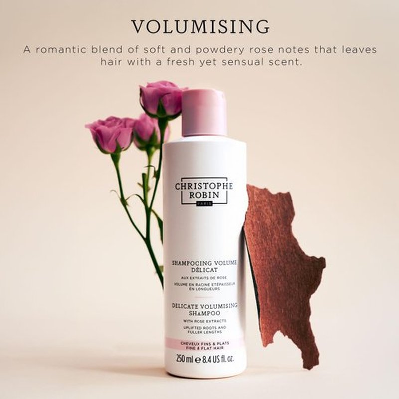 Christophe Robin Delicate Volumizing Shampoo - Rose Extracts for Fine Hair | Jumbo 16.9 fl. oz