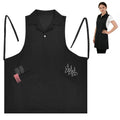 Barber Apron, Multi-Functional Work Cape for Hairdressing, Featuring Multiple Pockets for Organizing Hairdressing Supplies (BLACK-Blouse)