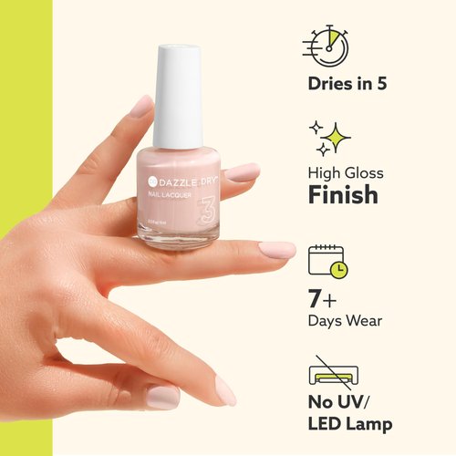 Dazzle Dry Nail Lacquer (Step 3) - Round Trip - A papaya orange. Semi-sheer cream. (0.5 fl oz)