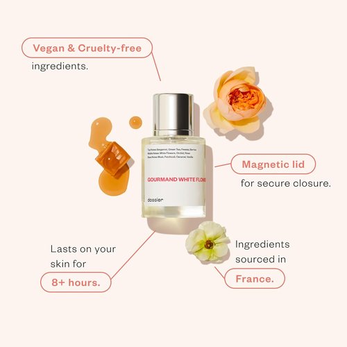 Dossier - Gourmand White Flowers Eau de Parfum | Inspired by Flowerbomb - Vegan & Paraben-Free - 1.7 Fl Oz (50ml)