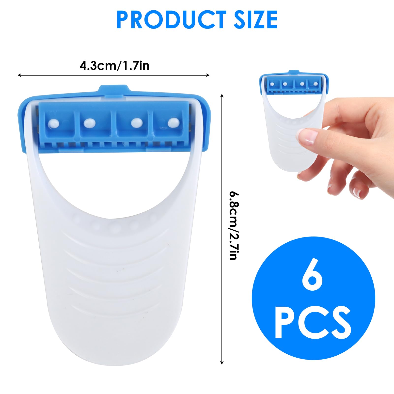 RJLCTH 6 Pcs Disposable Horse Grooming Razors, Stainless Steel Blades