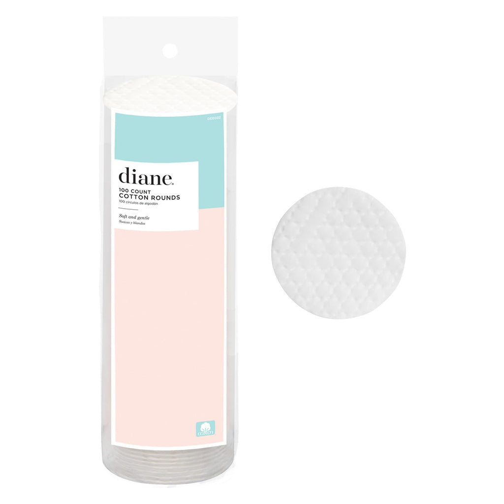 Diane Multi-Layer Cotton Rounds, 100 count, 100% Pure Cotton, Premium, Hypoallergenic, Biodegradable, Strong and Durable Makeup and Nail Polish Removal Wipes