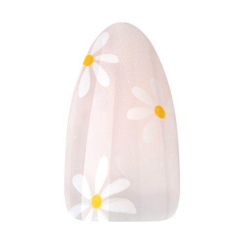 KISS Salon X-tend, Press-On Nails, Nail glue included, 'Red Flags', Light Pink, Medium Size, Almond Shape, Includes 30 Nails, 5Ml Led Soft Gel Adhesive, 1 Manicure Stick, 1 New Mini File, New Prep Pad