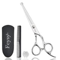 Safety Round Tip Hair Scissors for Kids, Fcysy 6 In Hair Cutting Shears for Children, Stainless Steel Barber Haircut Scissors for Toddlers, Boys & Girls – Safe Hair Trimming at Home