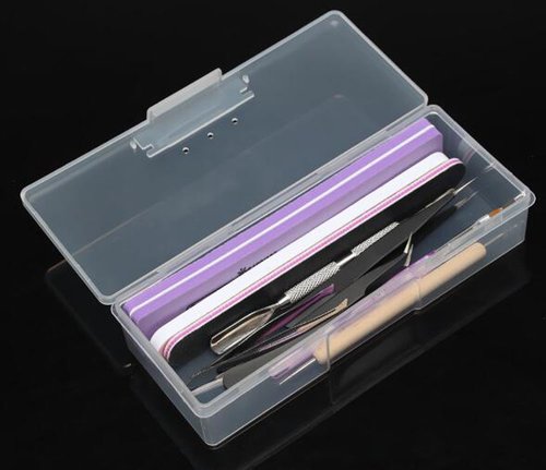 Nicedmm 2 Pcs Empty Multifunctional Rectangular Storage Box - Nail Jewelry Storage Box Polished Manicure Toolbox