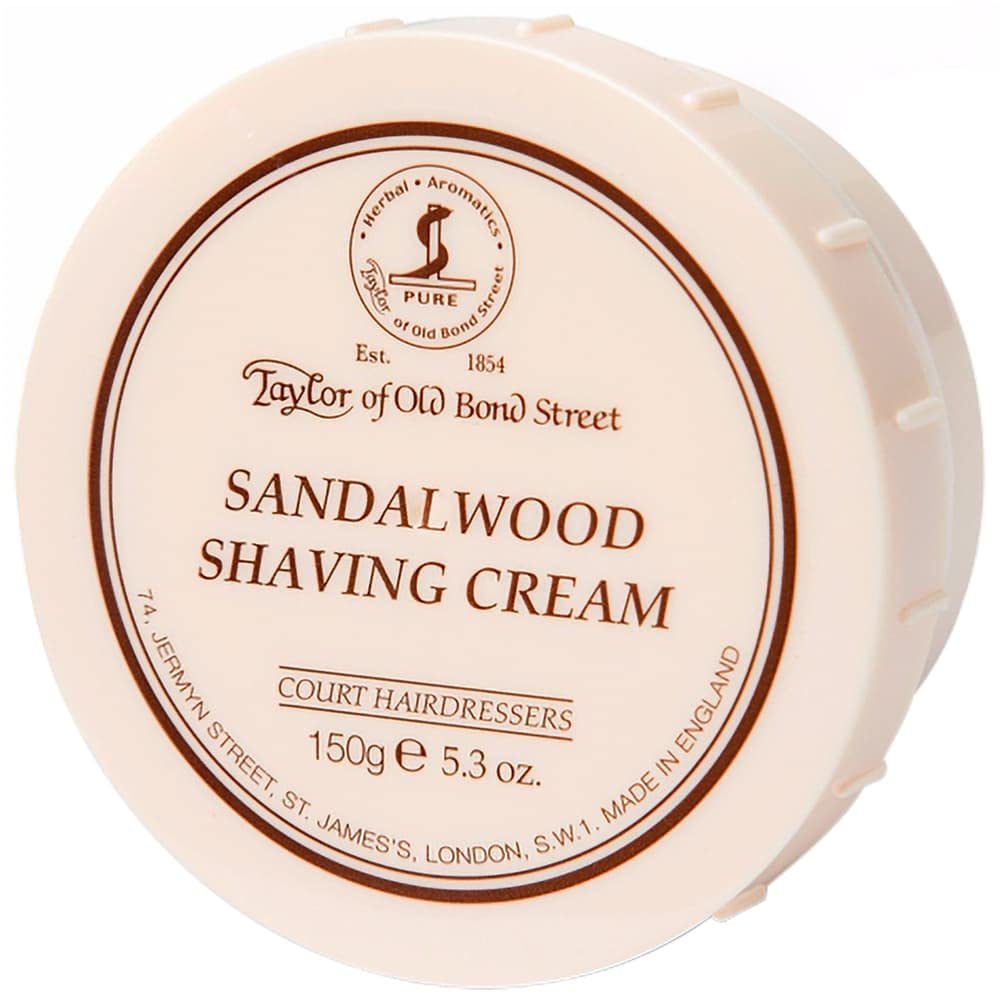 Taylor of Old Bond Street Luxury Shaving Cream Trio – Sandalwood, Jermyn Street, & Almond (3 x 150g Bowls)