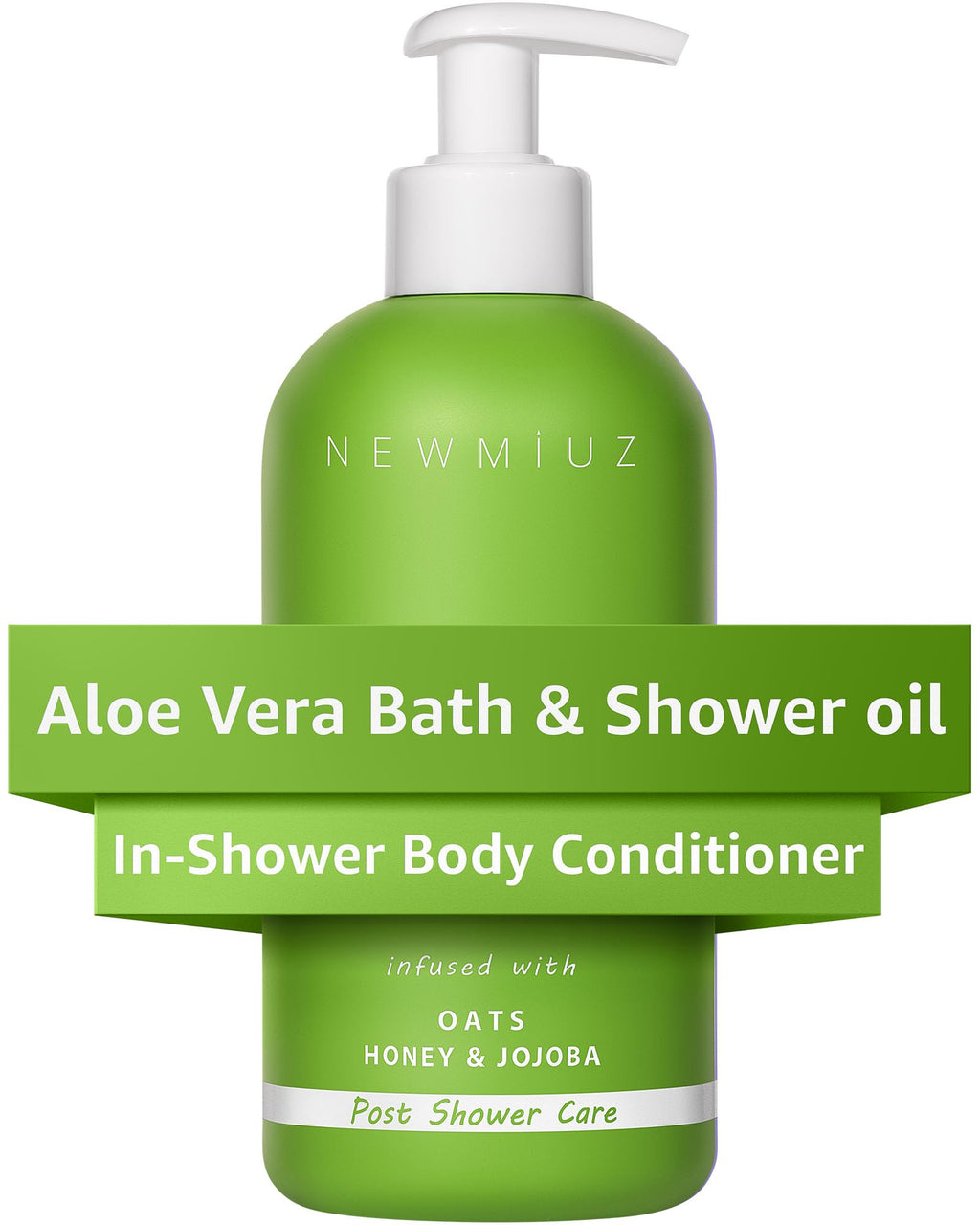 New Miuz Aloe Vera In Shower Body Conditioner Natural Post Shower Care Moisturizer for Body Legs Soothing Bath Oil Honey Oats Jojoba Self Care Spa Gift