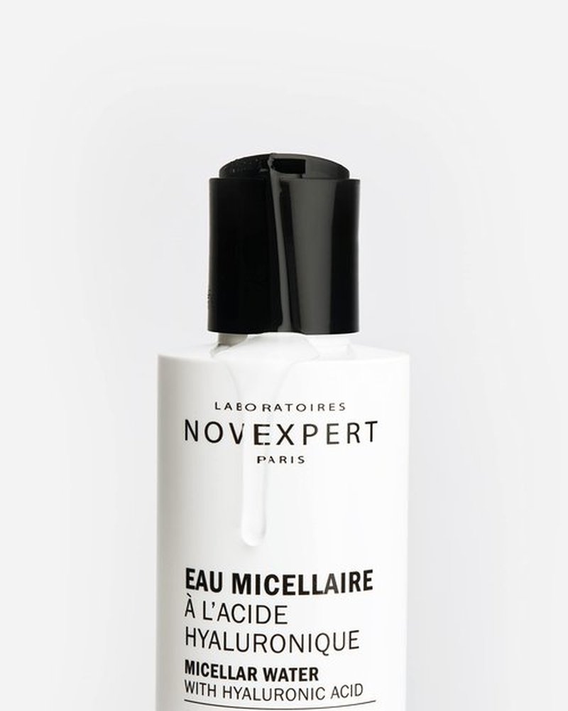 Novexpert Micellar Water Makeup Remover - Anti Aging Facial Cleanser for Women with Hyaluronic Acid - No Rinse Make Up Remover Liquid for All Skin Types - Hypoallergenic and Vegan - 6.7 oz