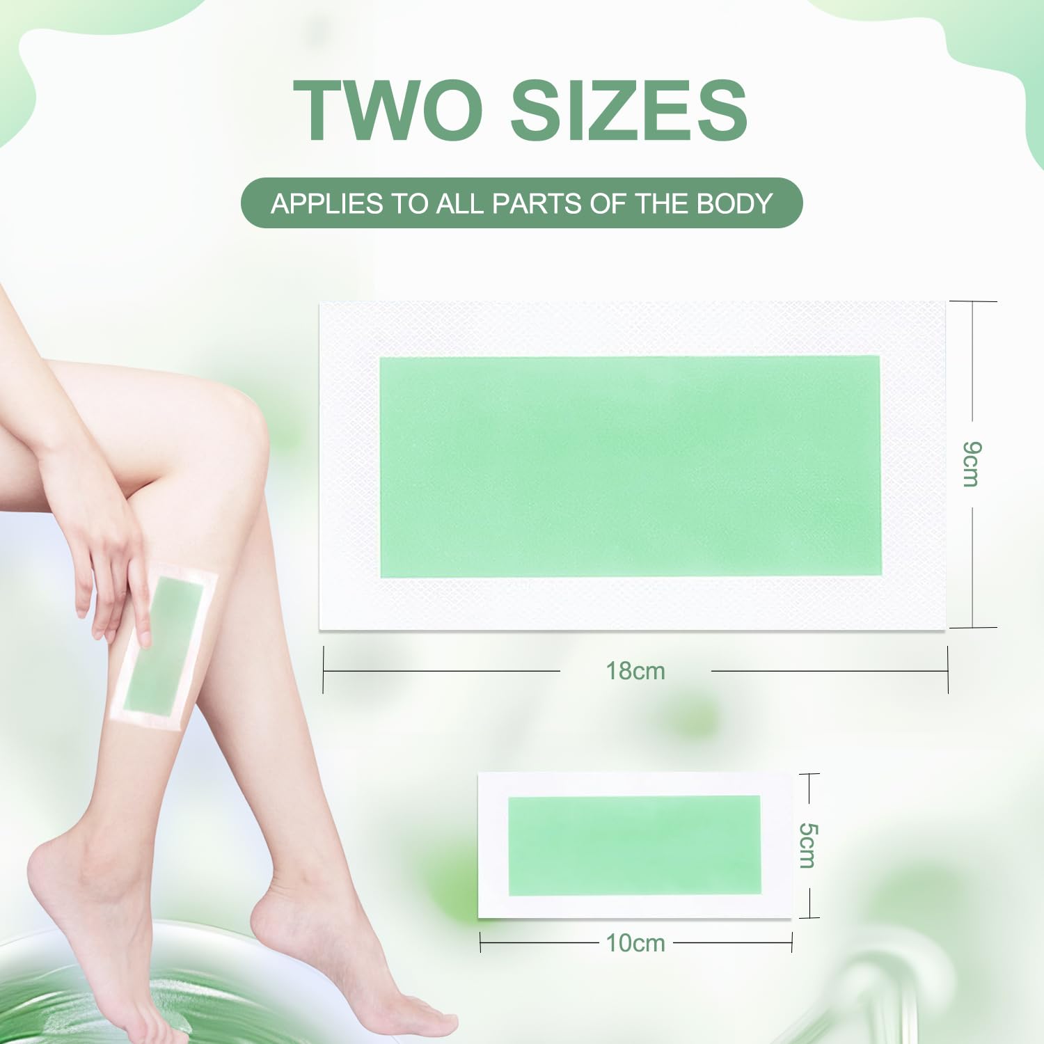 72PCS Wax Strips for Hair Removal - Facial Hair Removal for Women - Waxing Kit for Women, Face, Body, Arms, Legs, Chest, Back