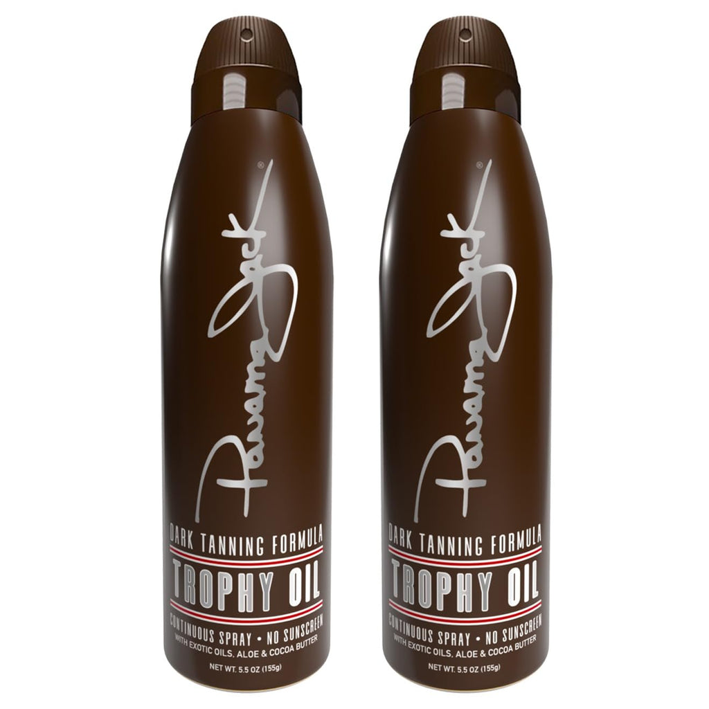 Panama Jack Trophy Suntan Oil - Contains No Sunscreen Protection (0 SPF), Light Formula with Exotic Oils, Aloe and Cocoa Butter, Tropical Fragrance, 5.5 OZ (Pack of 2)