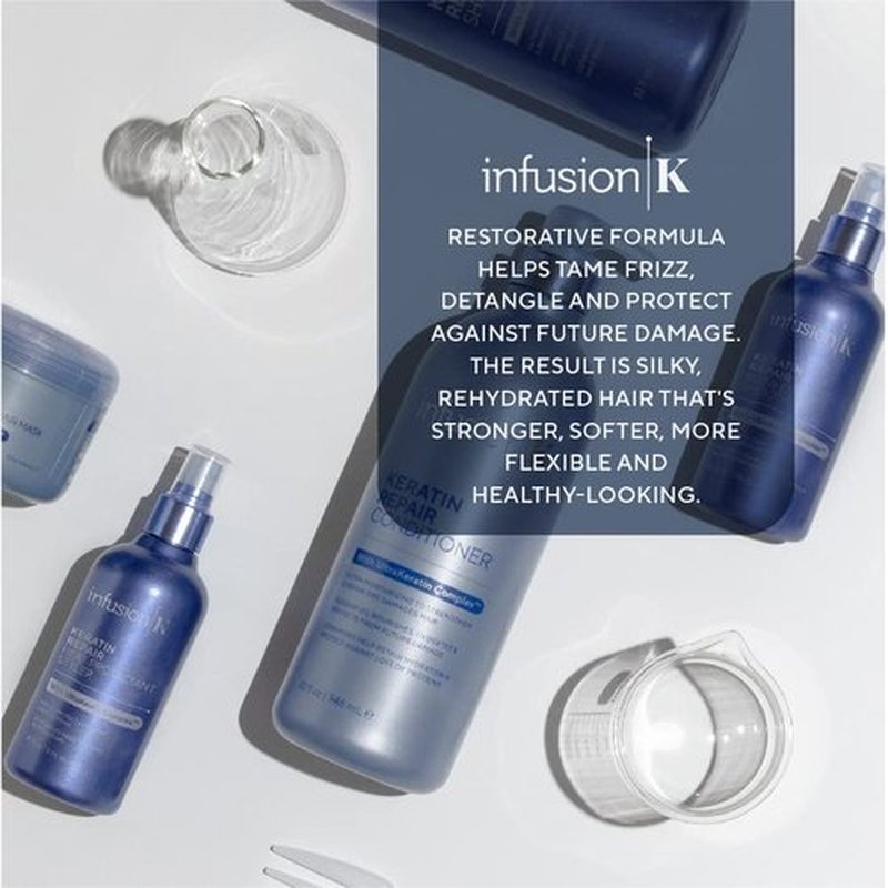 Infusion K Intense Repair Hair Mask with UltraKeratin Complex - Moisturizies & Nourishes | Strengthen & Repair Weak Dry Damaged Hair | Color Safe, Paraben, Sulfate, & Cruelty Free | USA Made (8 oz)