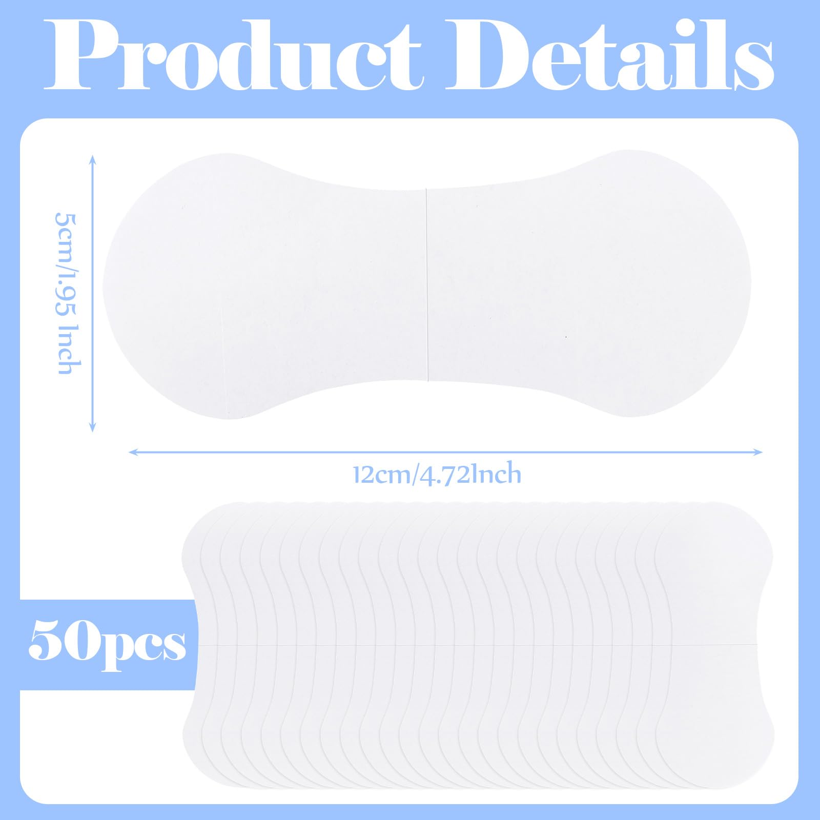 Threlaco 50 Pcs Invisible Neck Lift Tape Pre-assembled Neck Lift Sticker for Sagging Loose Skin for Women, 1.97'' x 4.72''