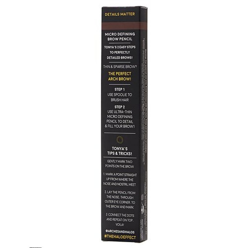 Arches & Halos Micro Defining Brow Pencil - Fuller, Defined Brows - Long-Lasting, Smudge-Proof - Auburn - 0.003 oz