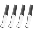 4 Pcs Folding Pocket Combs for Men - Stainless Steel Fine Tooth Hair Beard Combs for Styling Hair, Beard or Mustache Care, Compact Design for Travel & Everyday Grooming (Silver)