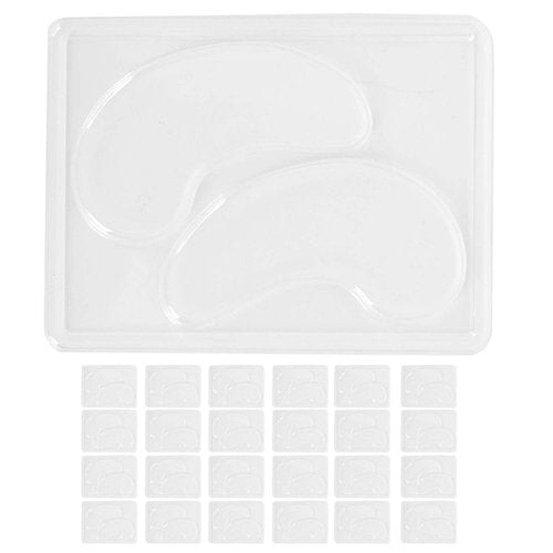 Chazcool 25PCS Eye Mask Molds, Portable Reusable Eye Mask Patch Tray Plate Set, DIY Under Eye Mask Mold
