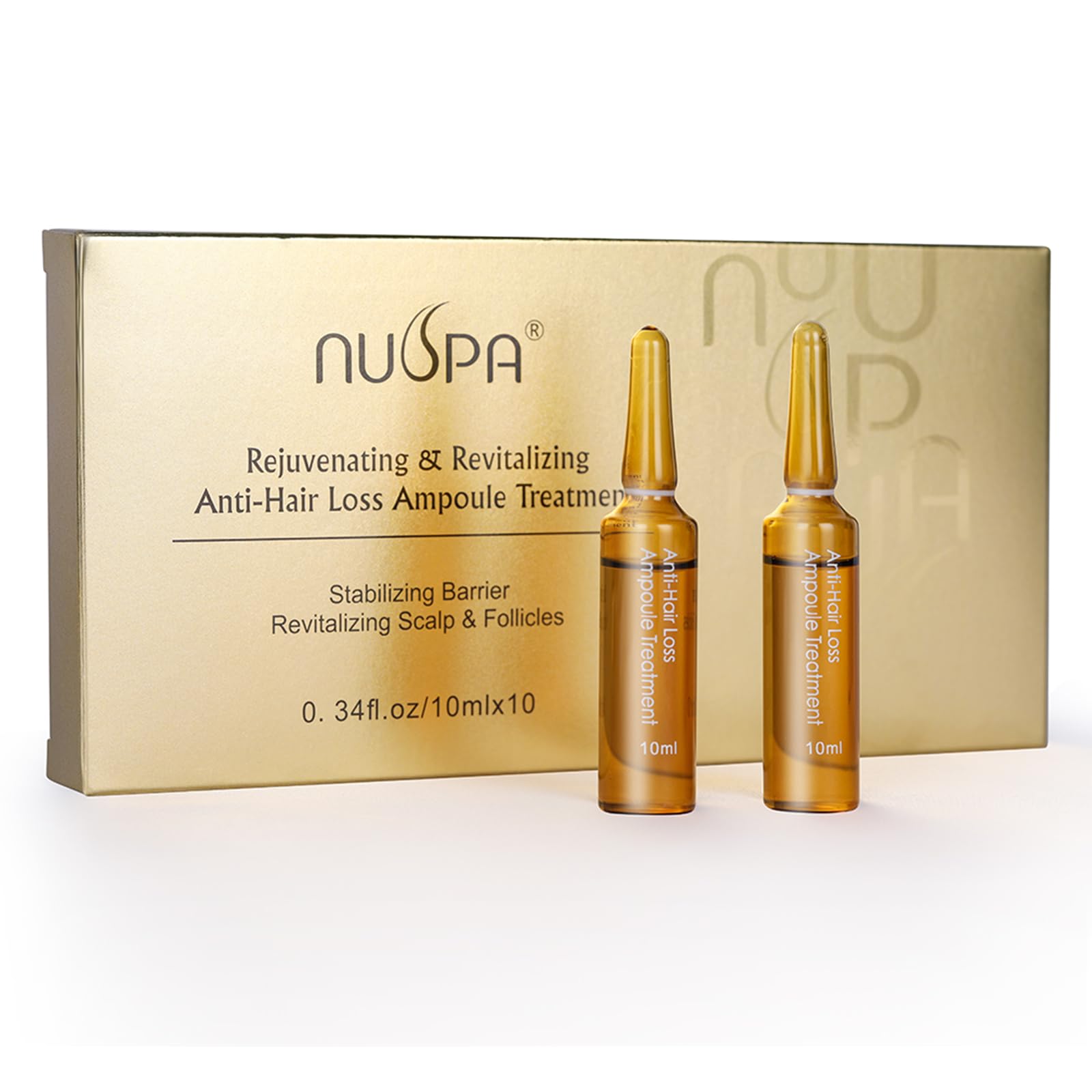 Nuspa Rejuvenating Revitalizing Anti Hair Loss Ampoules Treatment,Stabilizing Barrier Scalp, Follicles Hair Growth Serum For Men Women