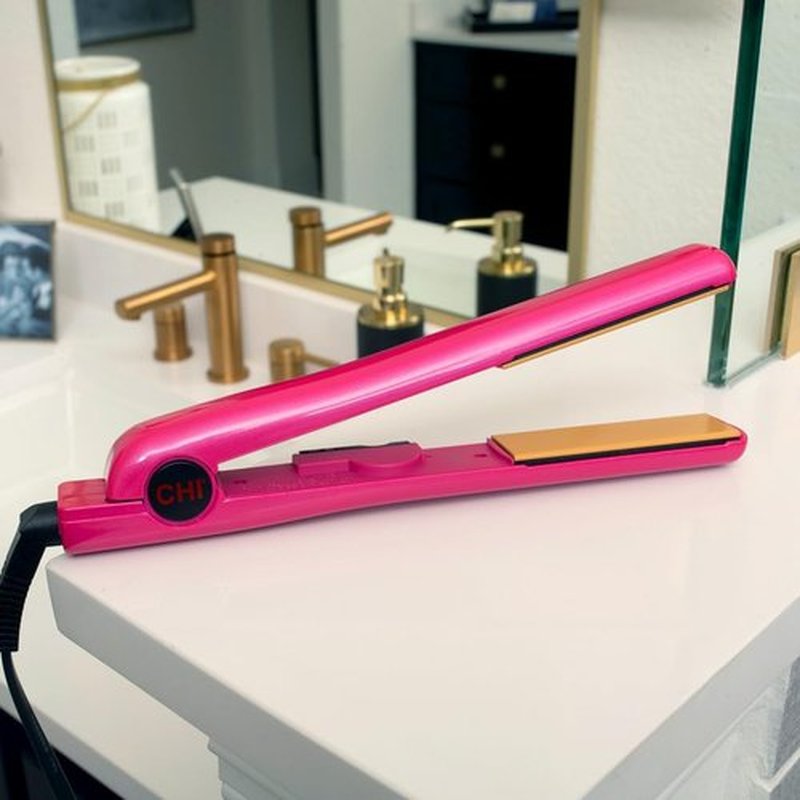 CHI Tourmaline Ceramic Flat Iron - Professional Hair Straightener for Silky Smooth Hair | Pure Pink 1" Plates