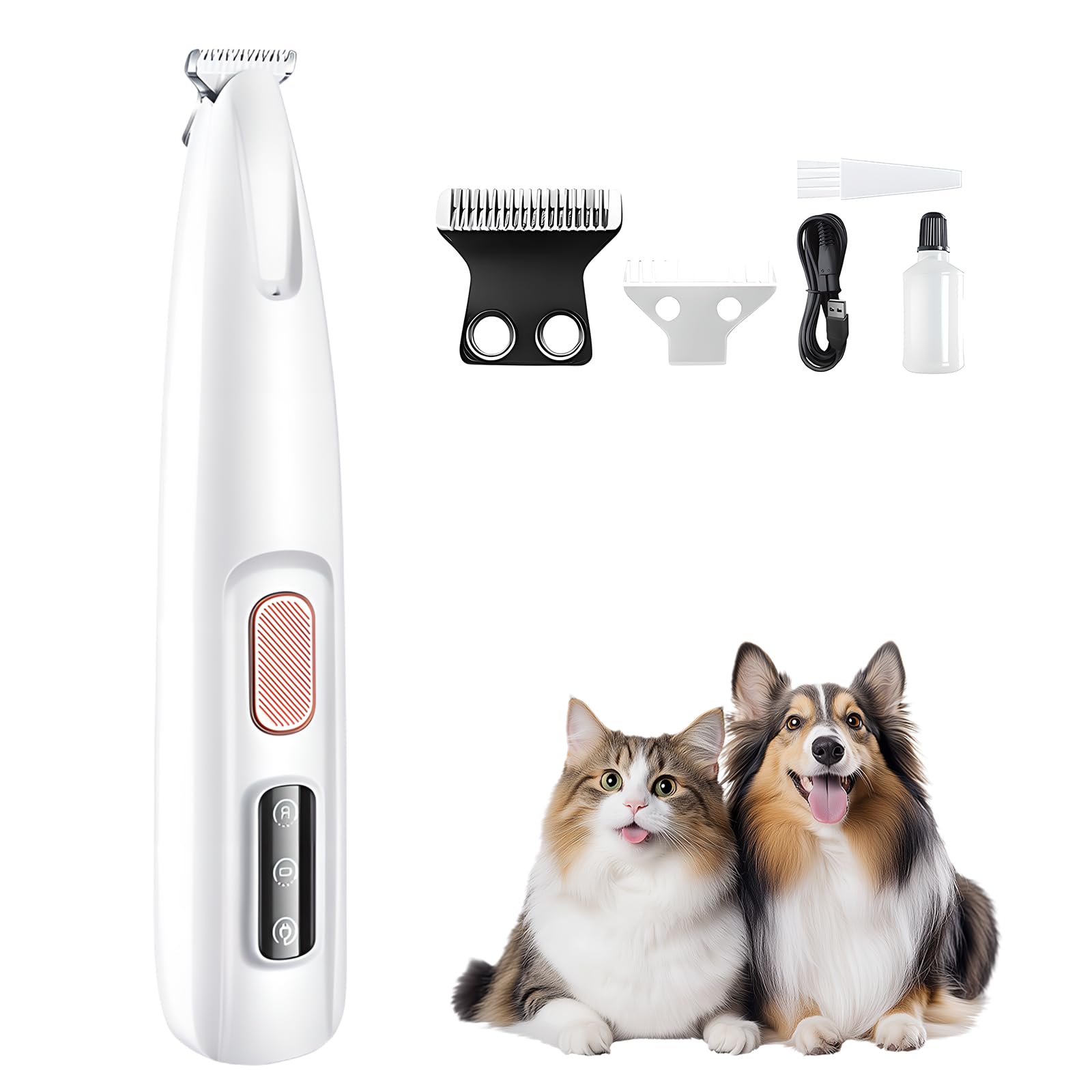 Scappof Pet MicroPrecision Trimmer, 2026 New Rechargeable Pet Trimmer, Waterproof Dog Hair Clipper for Home Use, Multifunctional Cordless Pets Clipper for Pets Owners (1)