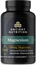 Ancient Nutrition Magnesium Supplement - 300mg with Vitamin D for Immune Support | 90 Capsules, Paleo & Keto Friendly