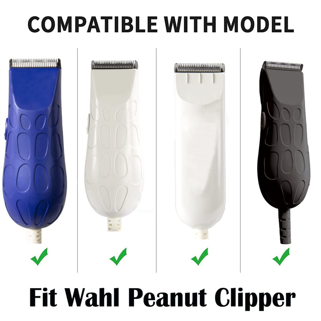 2 Pack Professional Peanut Clipper/Trimmer Snap On Replacement Blades #2068-300 - Compatible with Wahl Peanut Hair Clipper/Trimmer, Black