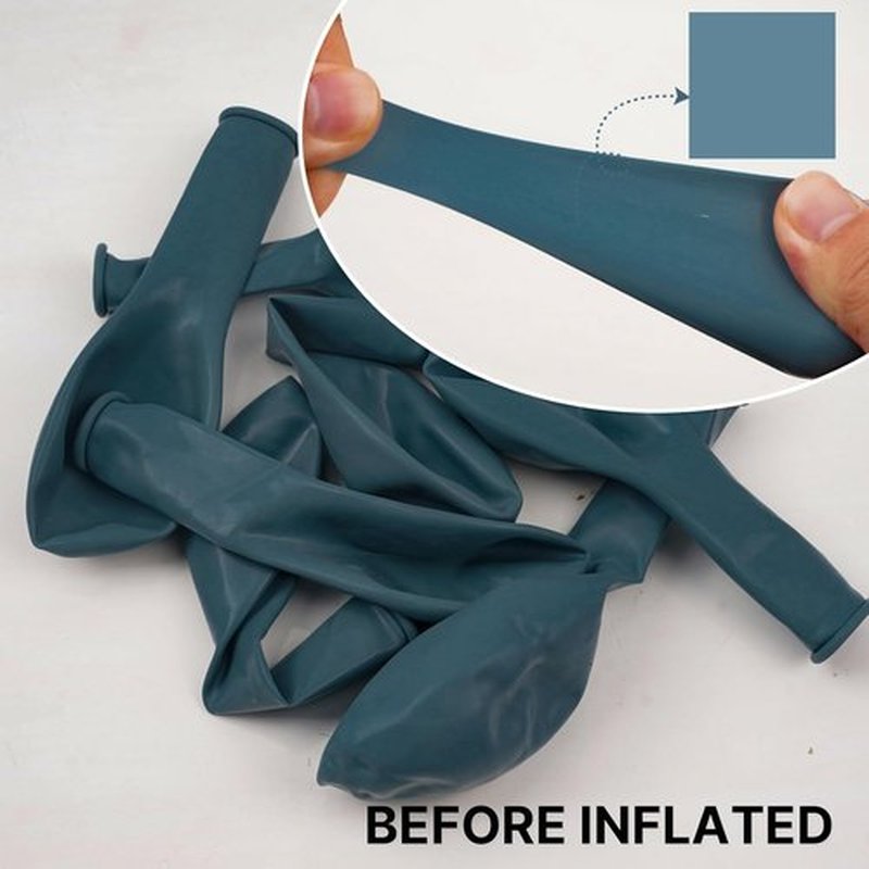 PartyWoo Slate Blue Balloons - 100pcs Assorted Sizes for Baby Shower & Birthday Decor | Navy & Dusty Blue