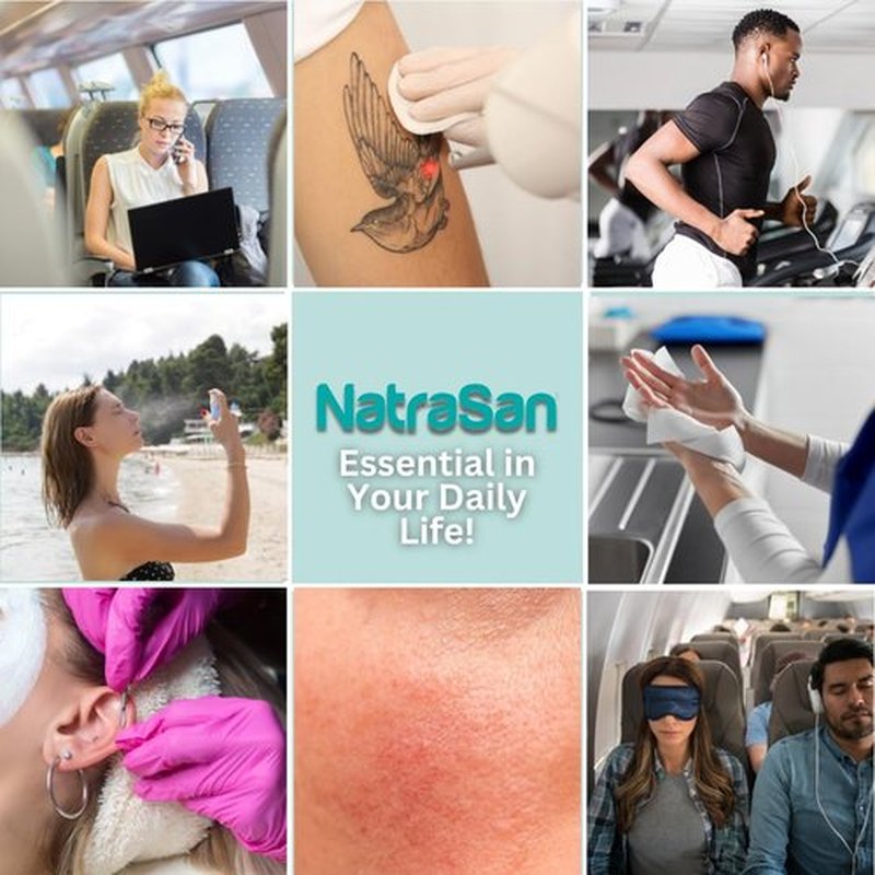 NatraSan Hypochlorous Spray – Prevents Breakouts, Reduces Redness & Irritation, Soothes & Protects. Alcohol-Free, Hydrating & Suitable Sensitive Skin (3.4 FL. OZ)