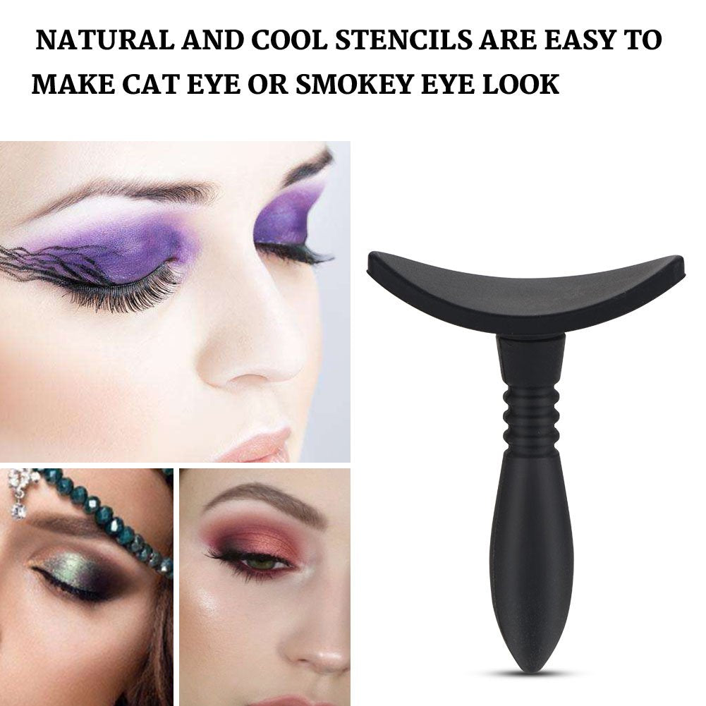 Silicone Eyeshadow Stamp Crease Applicator, Reusable Flexible Eye Shadow Tool for Smokey & Makeup, Easy Makeup Stencil for Beginners, Party Wedding Daily Use