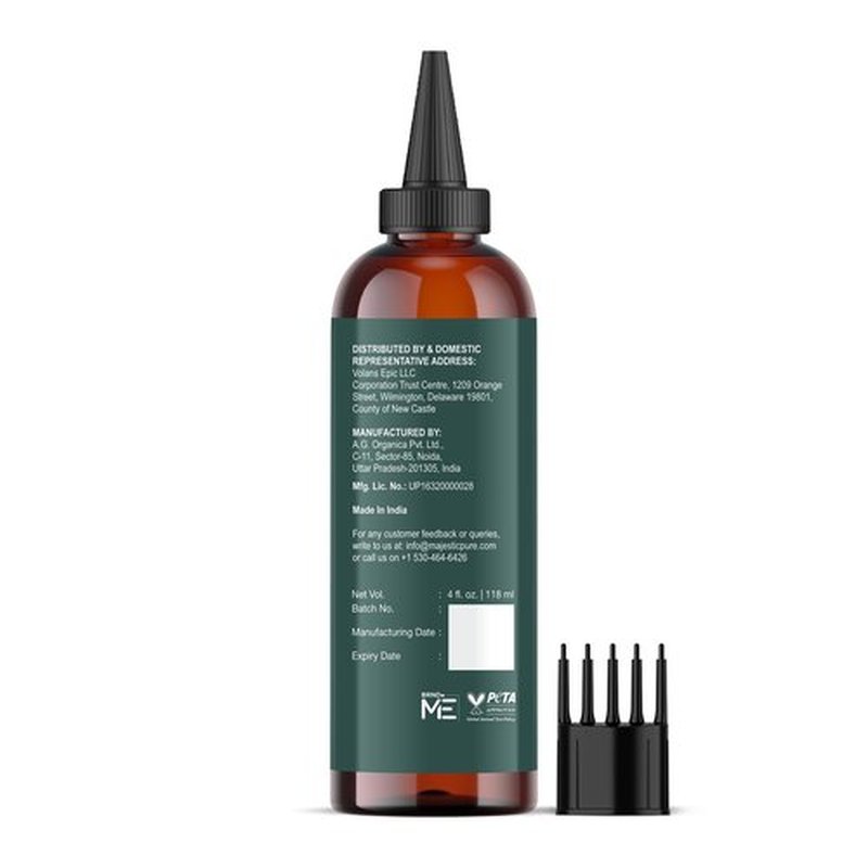 Majestic Pure 100% Pure Rosemary Oil for Hair Growth - Strengthening, Nourishing, Volumizing - Infused with Biotin Oil, Jojoba Oil & Castor Oil - Non GMO Verified - 4 Fl Oz - With Applicator