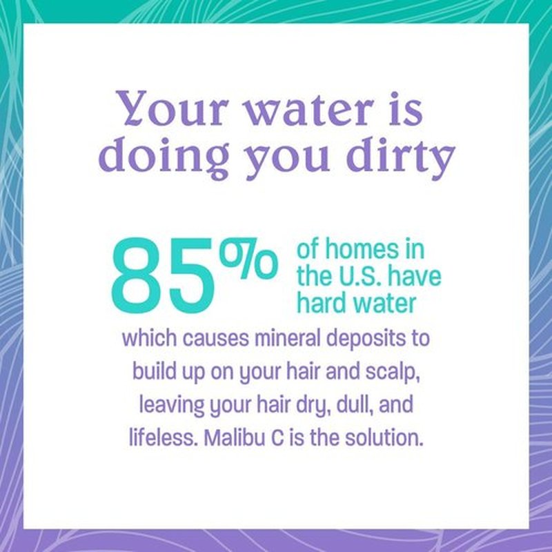 Malibu C Mini Rehab Hard Water Wellness | 2 Nourishing Remedy Packets - Removes Hair Deposits & Impurities