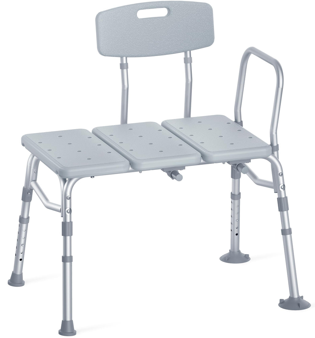 HOMLAND Tub Transfer Bench with Backrest for Bathtub, Height Adjustable