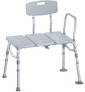 HOMLAND Tub Transfer Bench with Backrest for Bathtub, Height Adjustable