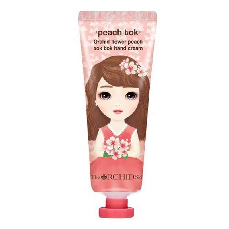 The Orchid Skin Hand Cream for Women and Unisex, Hand Lotion for Dry Hands, Hand Moisturizer - Orchid Flower Peach Tok Tok, 2.1 o.z