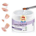 SAVILAND Solid Nail Glue Gel 55g: 30-Days Long Last Gel Nail Glue for Soft X Nail Gel Tips Clear Extra-Strong Hold for Nail Tips UV Cured Home DIY Manicure