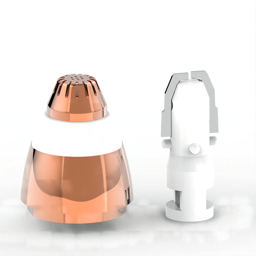 Eyebrow Hair Remover Replacement Heads Compatible for Finishing Flawless Facial Hair Removal Tool for Women Smooth, with Cleaning Brush, Rose Gold (RoseGold-2pcs)
