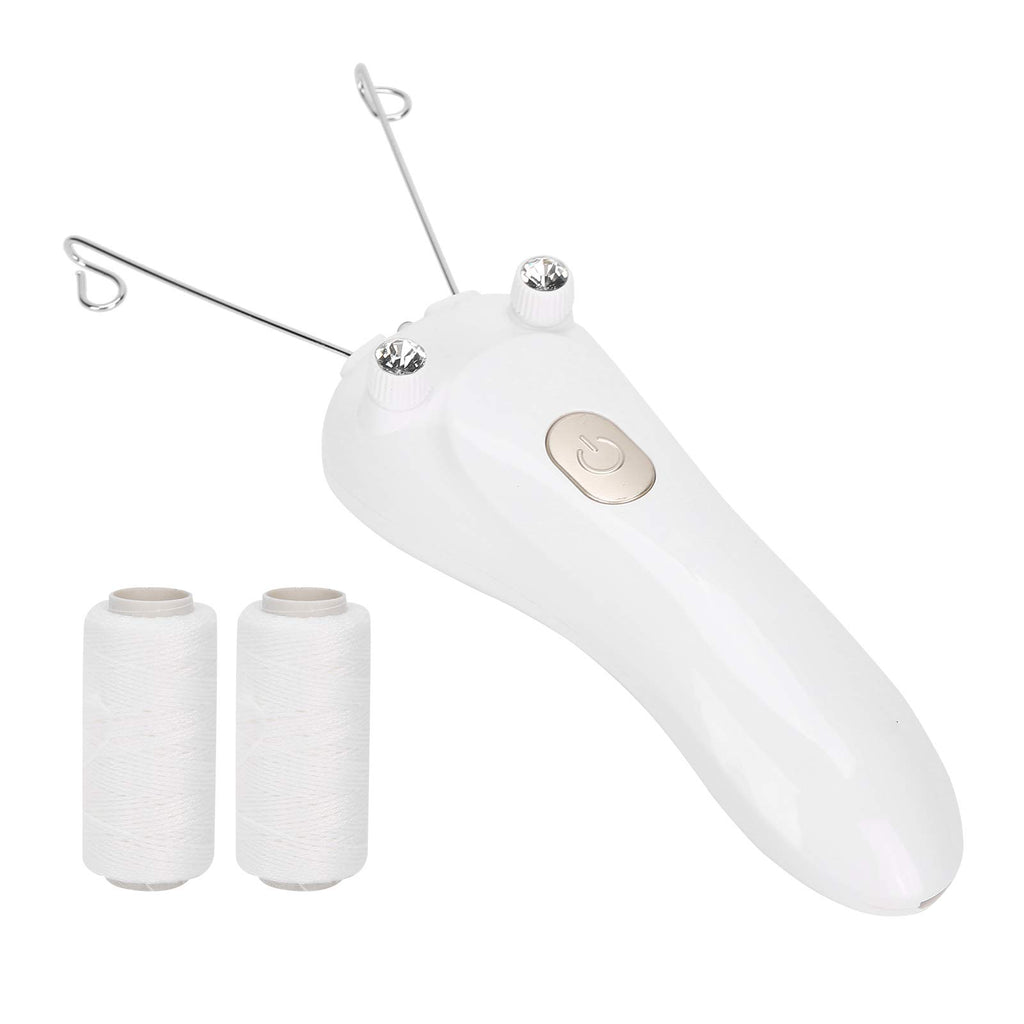 Sunicon Facial Threading Hair Removal, USB Rechargeable Electric Women Cordless Facial Threading Epilator Ladies Beauty Epilator Trimmer Cotton Threading Tool for Body Facial Pull(Gold)