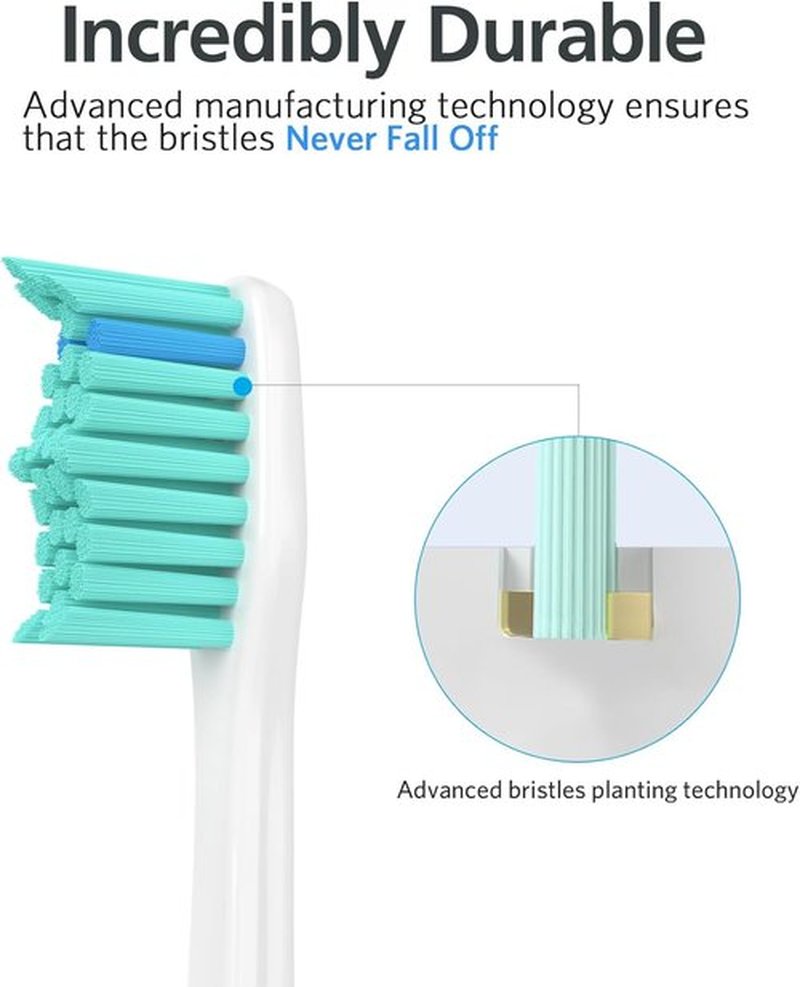 Philips Sonicare Replacement Toothbrush Heads - E-Series & Essence Compatible | 4 Pack