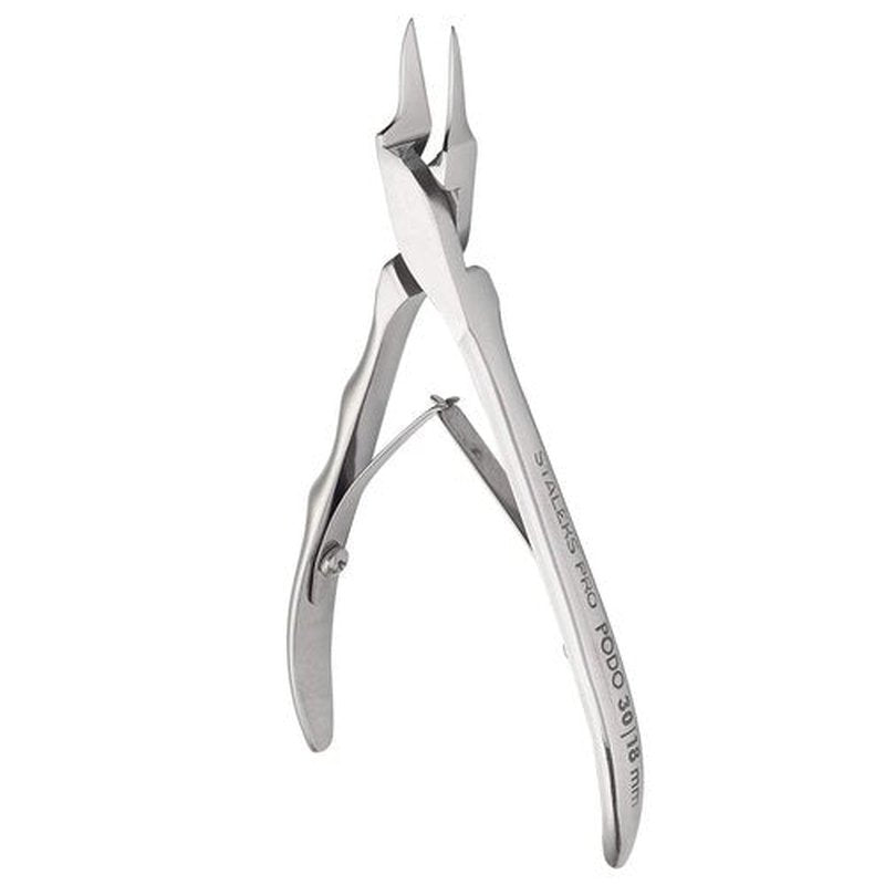 Staleks PODO 30 Podology Nippers for Ingrown Toenails – 18 mm Blades – Narrow Tips with Blunt Ends – Double Spring Design for Medical Pedicure
