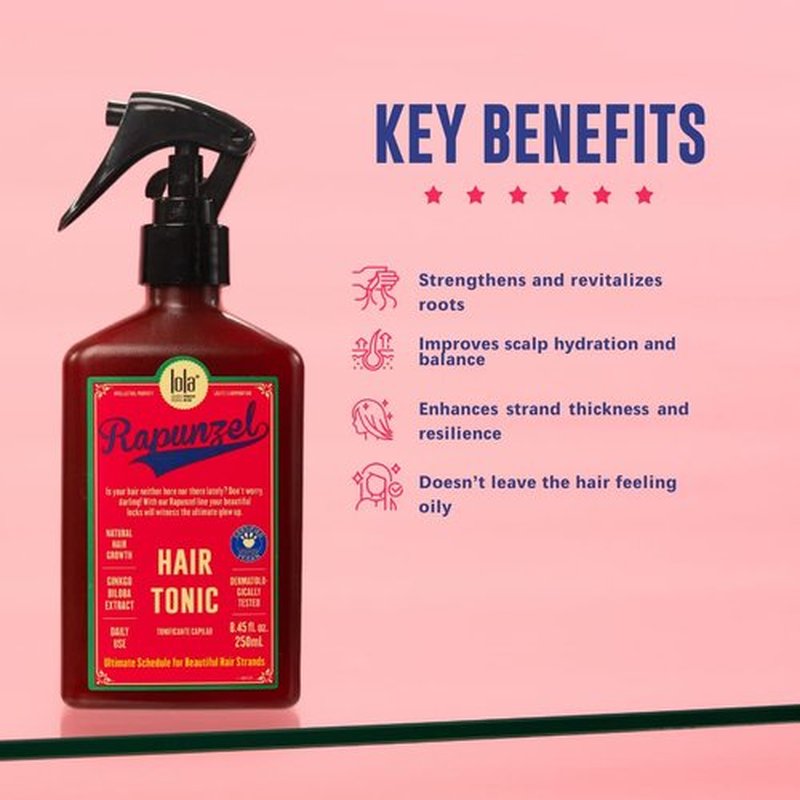 Lola From Rio - Rapunzel Hair Tonic Spray for Women | Strengthen & Thicken Fine Hair - 8.45 fl oz