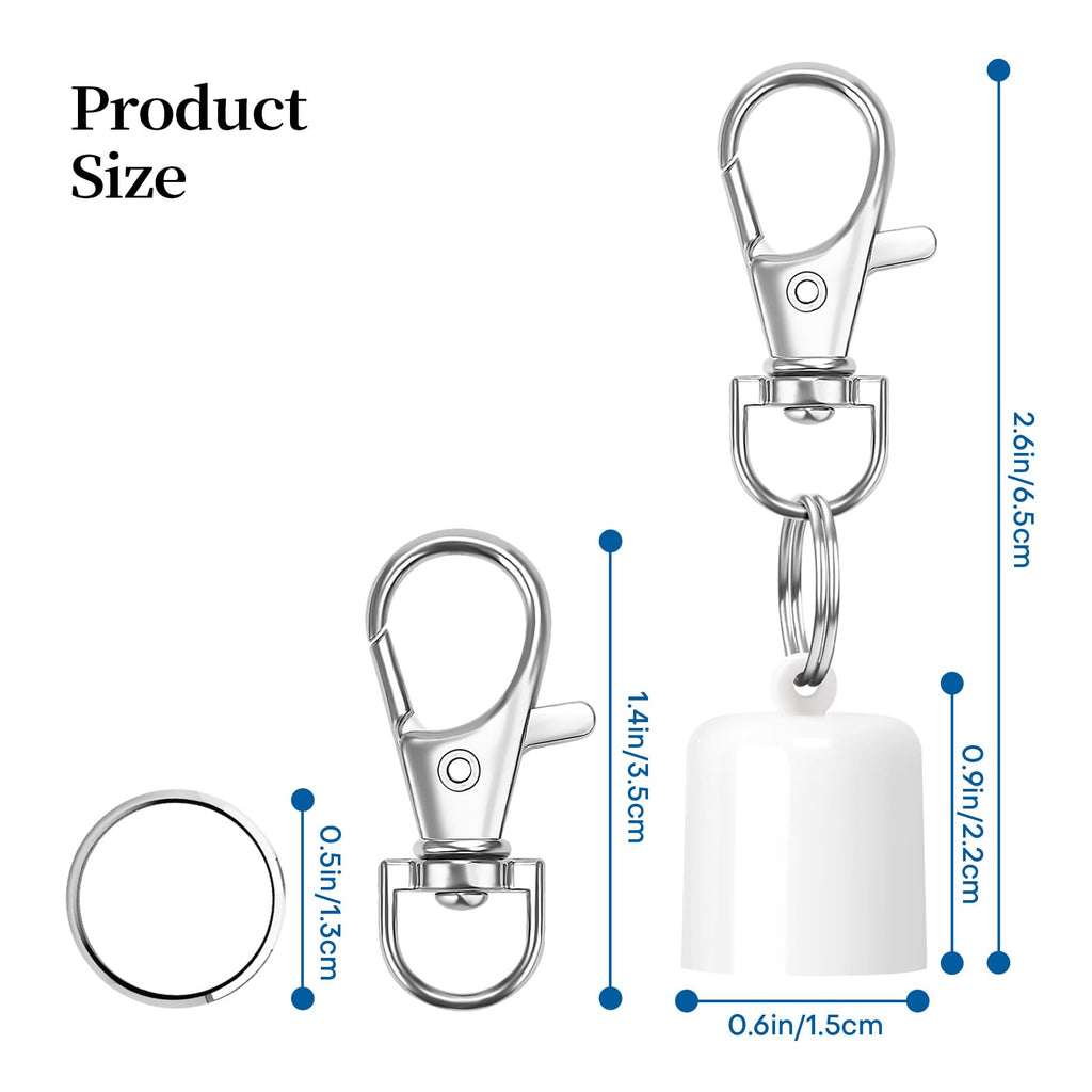 Rolitwils Chapstick Holder Keychain 2 Pcs - Lip Balm Holder for ChapStick Original 0.15oz - Lip Balm Holder with Secure Metal Keyring for Cute Women Gifts/Backpack Accessories