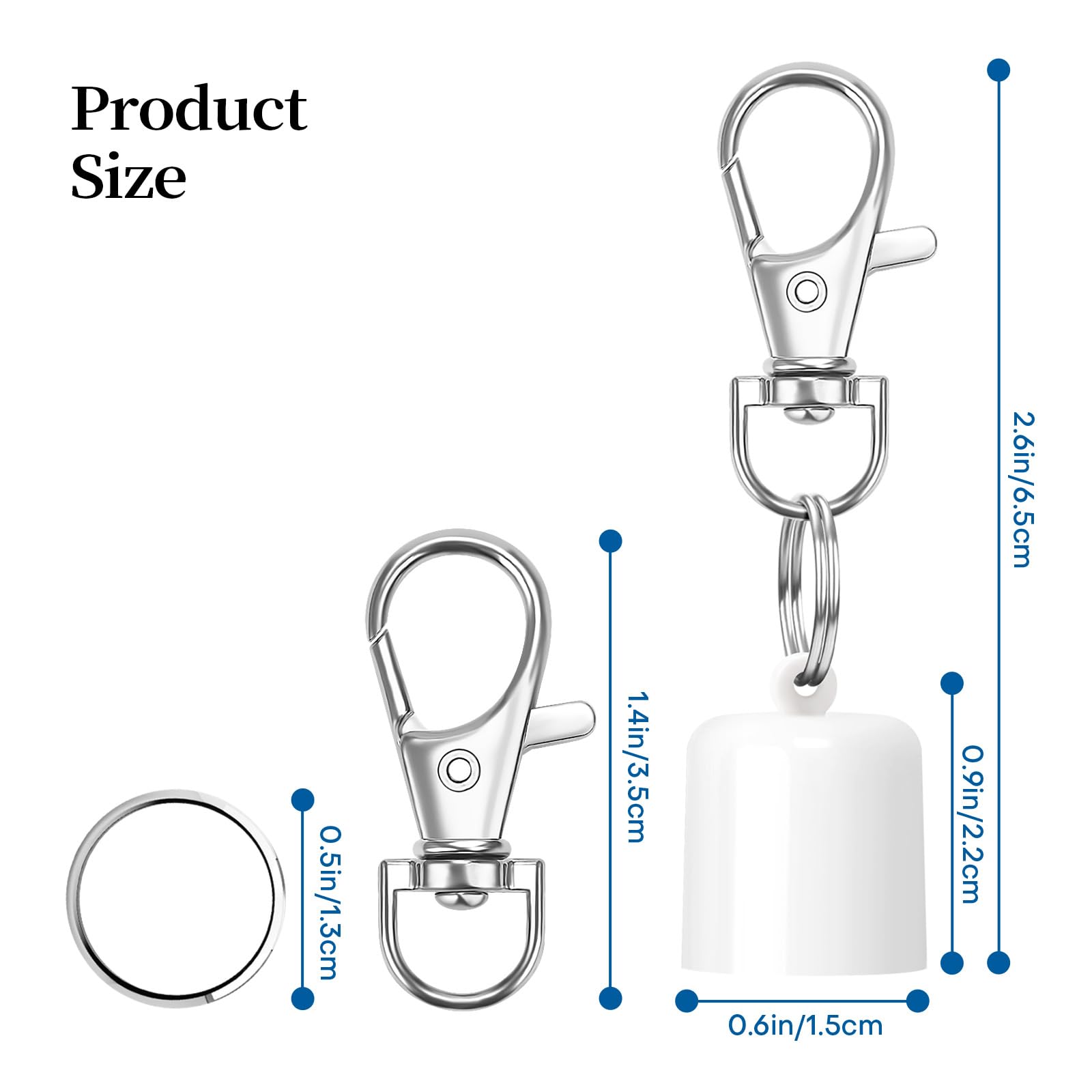 Rolitwils Chapstick Holder Keychain 2 Pcs - Lip Balm Holder for ChapStick Original 0.15oz - Lip Balm Holder with Secure Metal Keyring for Cute Women Gifts/Backpack Accessories