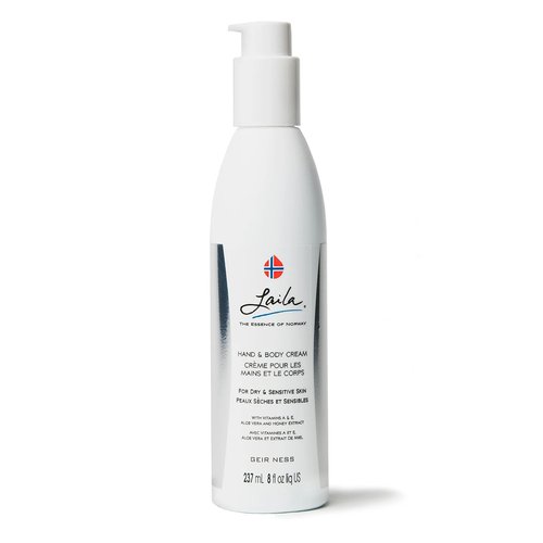 Geir Ness Laila Hand & Body Cream - Skin Moisturizing and Nourishing Formula for Soft and Smooth Hands - Vitamin A & E, Aloe Vera and Honey Extract