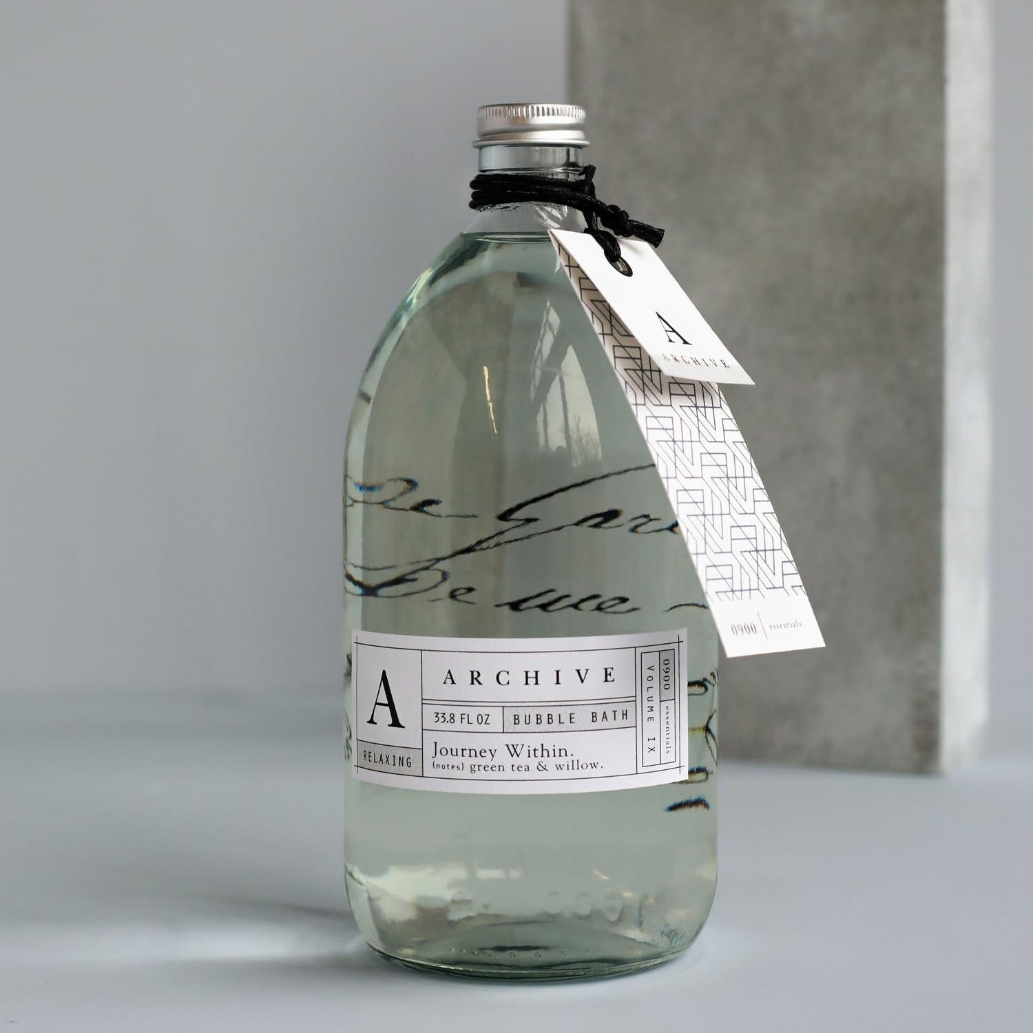 Archive Bubble Bath for Adults, 33.8 fl. oz., Fragranced Blend of Natural Oils, Refined Luxury Hydrating Liquid Bath Soap