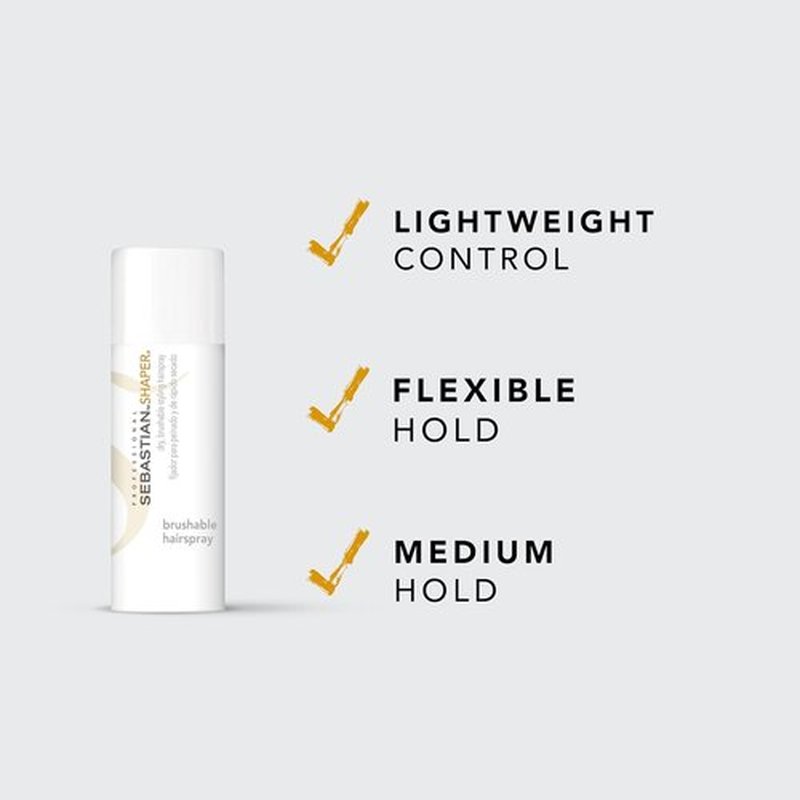 Sebastian Professional Shaper Hairspray - Flexible Medium Hold | Brushable Styling Control for All Hair Types