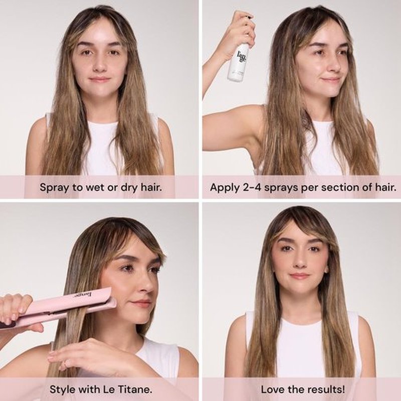 L'ANGE HAIR Heat Protectant Spray - 450°F Thermal Agent for Frizz Control & Shine | Lightweight, 4 fl oz