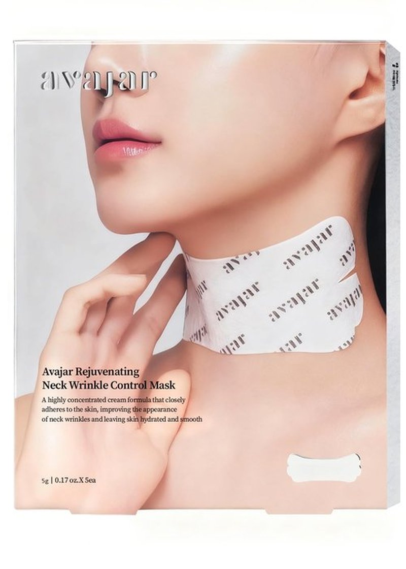 Avajar Collagen Neck Mask - PDRN Firming & Tightening Treatment with Niacinamide, 5-Pack