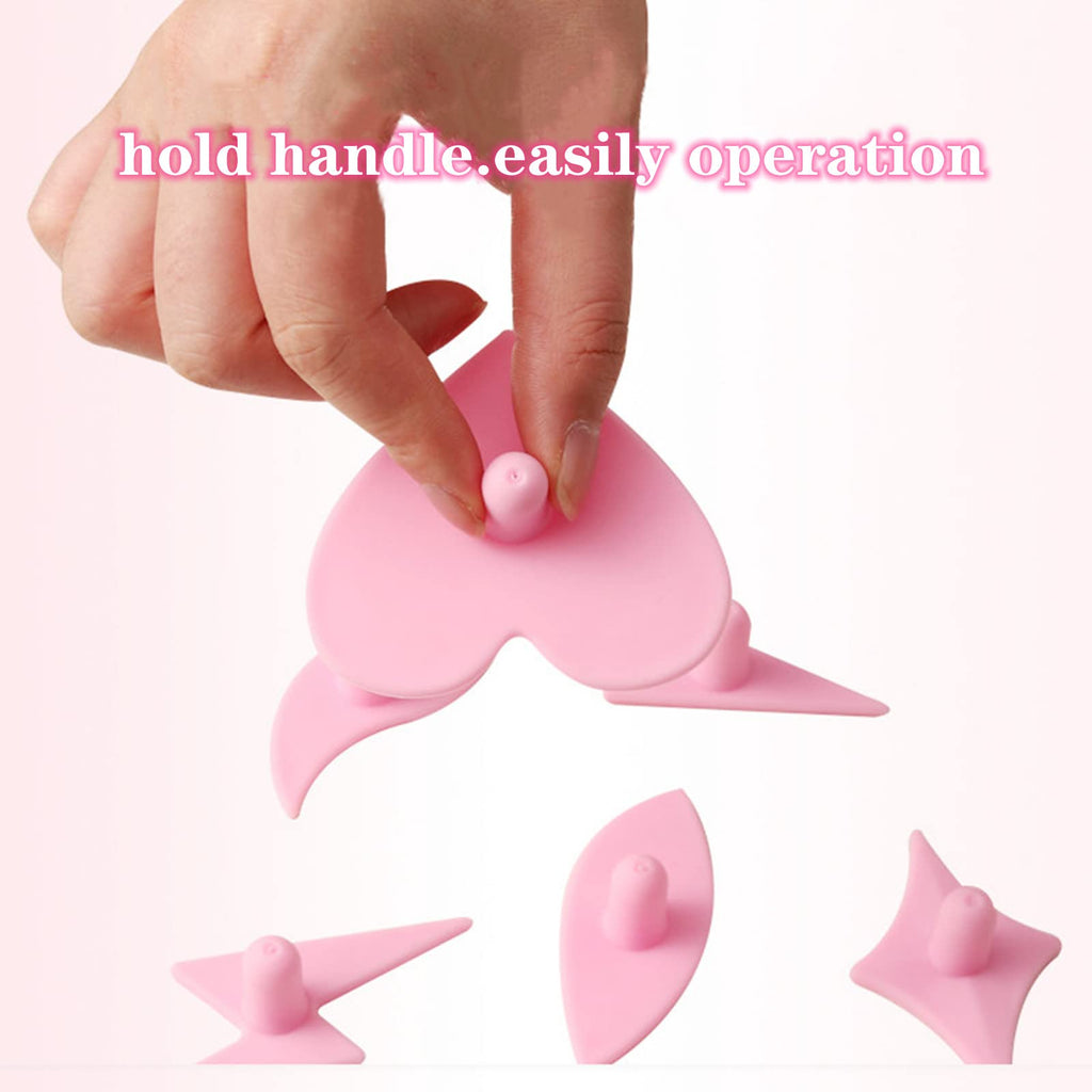 VSTSERIES 9pcs Pubic Hair Trimmer Stencil,Bikini Shaving Model,Private Area Style Shape Tool,Pube Clipping Template,Charming Intimate Part Pattern,Softly Rubber,Handle Design