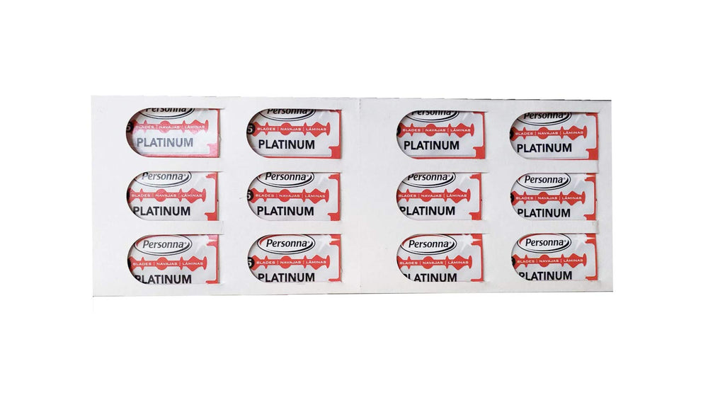 Personna Platinum Red Chrome Double Edge Stainless Steel 100 Blades 20BX