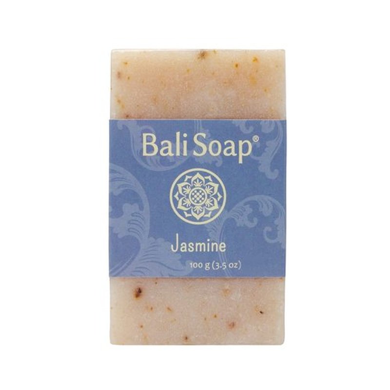 Bali Soap Jasmine Bar - Natural Vegan Cleanser for Bath, Body & Face | Handmade Exfoliating - 6 Pack, 3.5 Oz Each