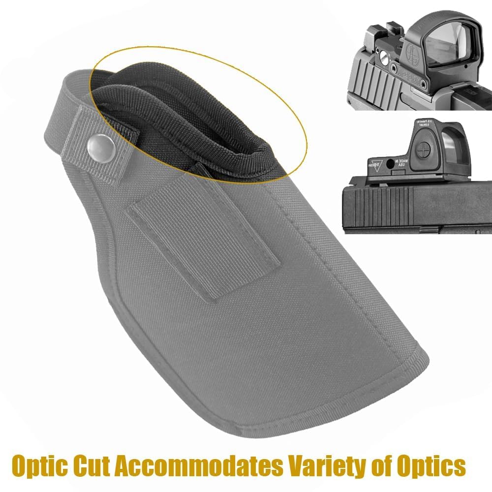 Bursport Concealed Carry Holster Fits Handgun with Optic Light Laser Attachment Universal IWB OWB Ambidextrous Carry