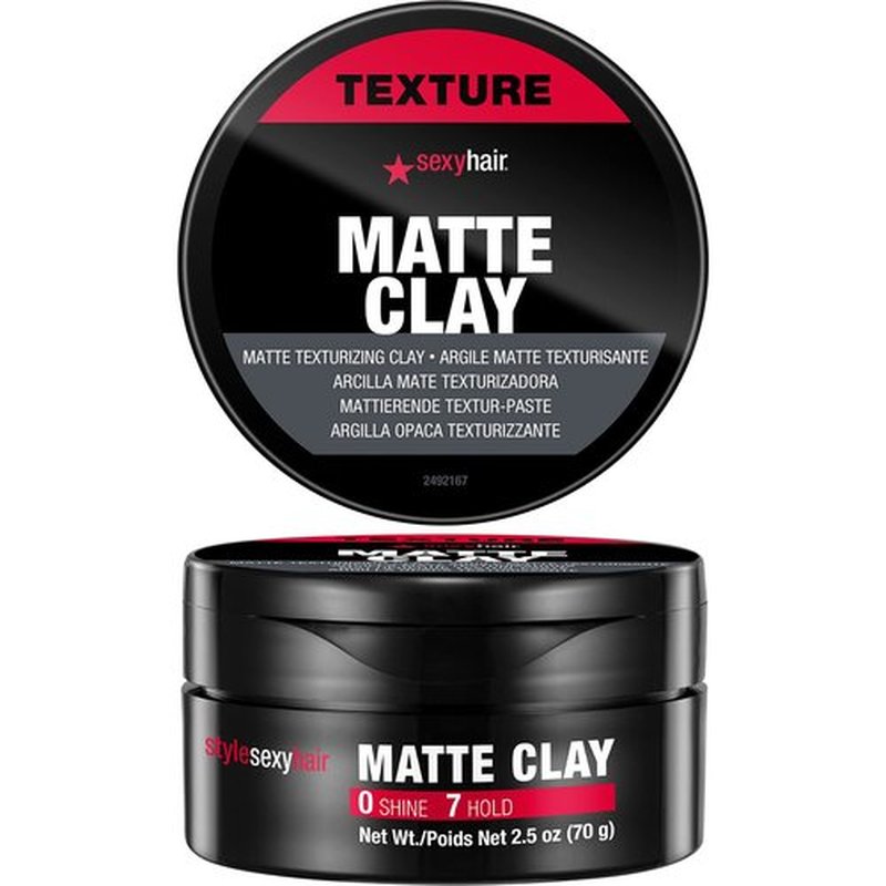 SexyHair Style Matte Clay - Texturizing Clay for Definition and Control | Easy Wash Out